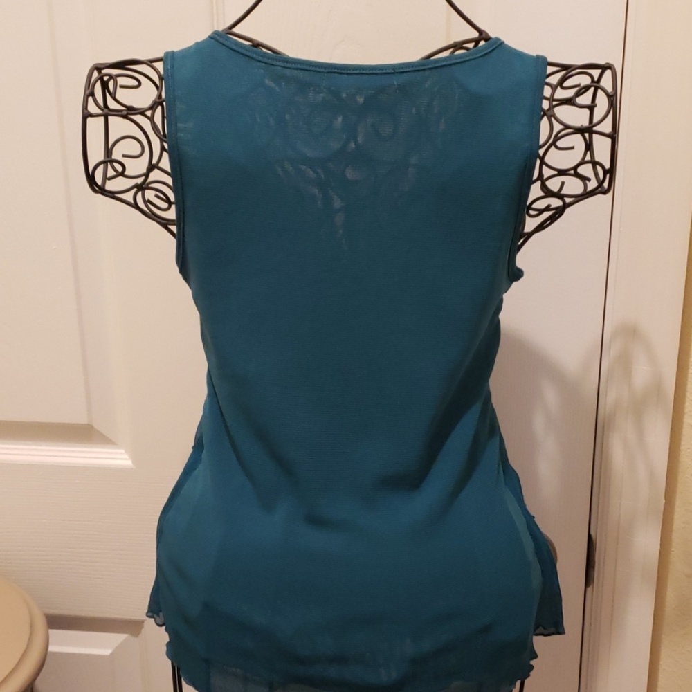 Hazel Emerald Green V-Neck top Sz XS - Picture 5 of 5